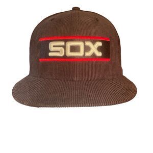 NWT NewEra Corduroy Chicago White Sox 50th Anniversary Fitted Hat Size 7 MLB